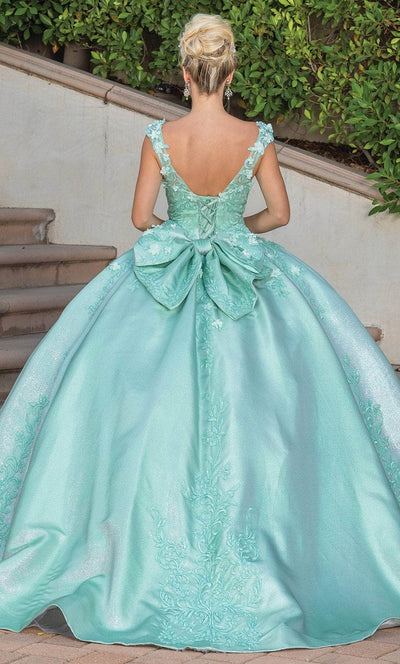 Dancing Queen 1762 - V-Neck Embroidered Ballgown Ball Gowns