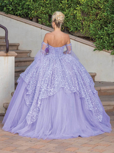 Dancing Queen 1773 - Bell Sleeve Quinceanera Ballgown Special Occasion Dress