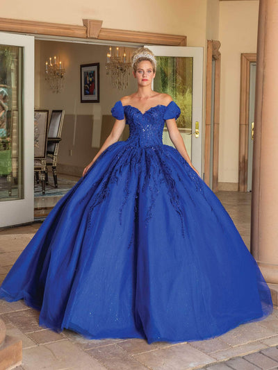 Dancing Queen 1780 - Bow Accented Off Shoulder Ballgown Special Occasion Dress