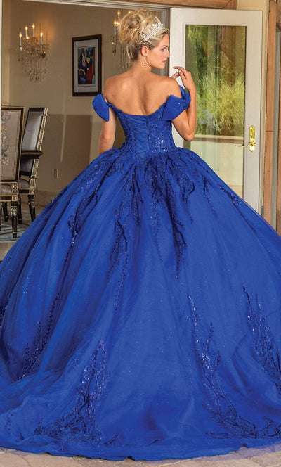 Dancing Queen 1780 - Bow Accented Off Shoulder Ballgown Special Occasion Dress