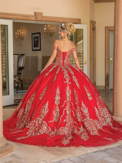 Dancing Queen 1783 - Off-Shoulder Glittering Ballgown Special Occasion Dress