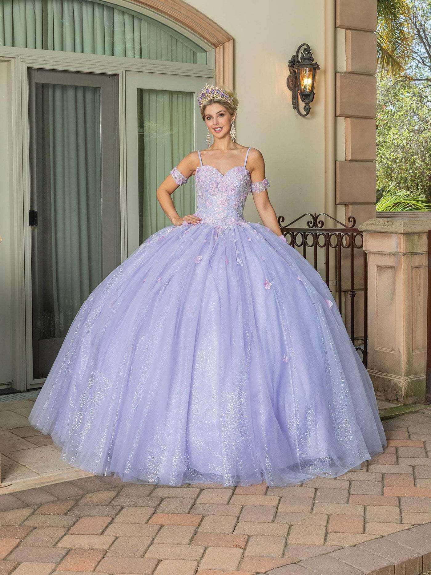 Dancing Queen 1785 - Sweetheart Ballgown With Cape Special Occasion Dress