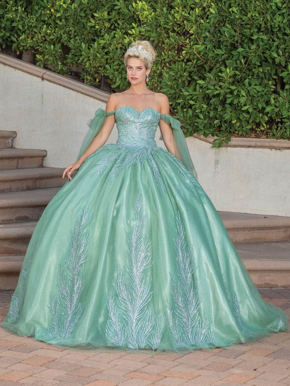 Dancing Queen 1793 - Fitted Off-Shoulder Bodice Ballgown Special Occasion Dress