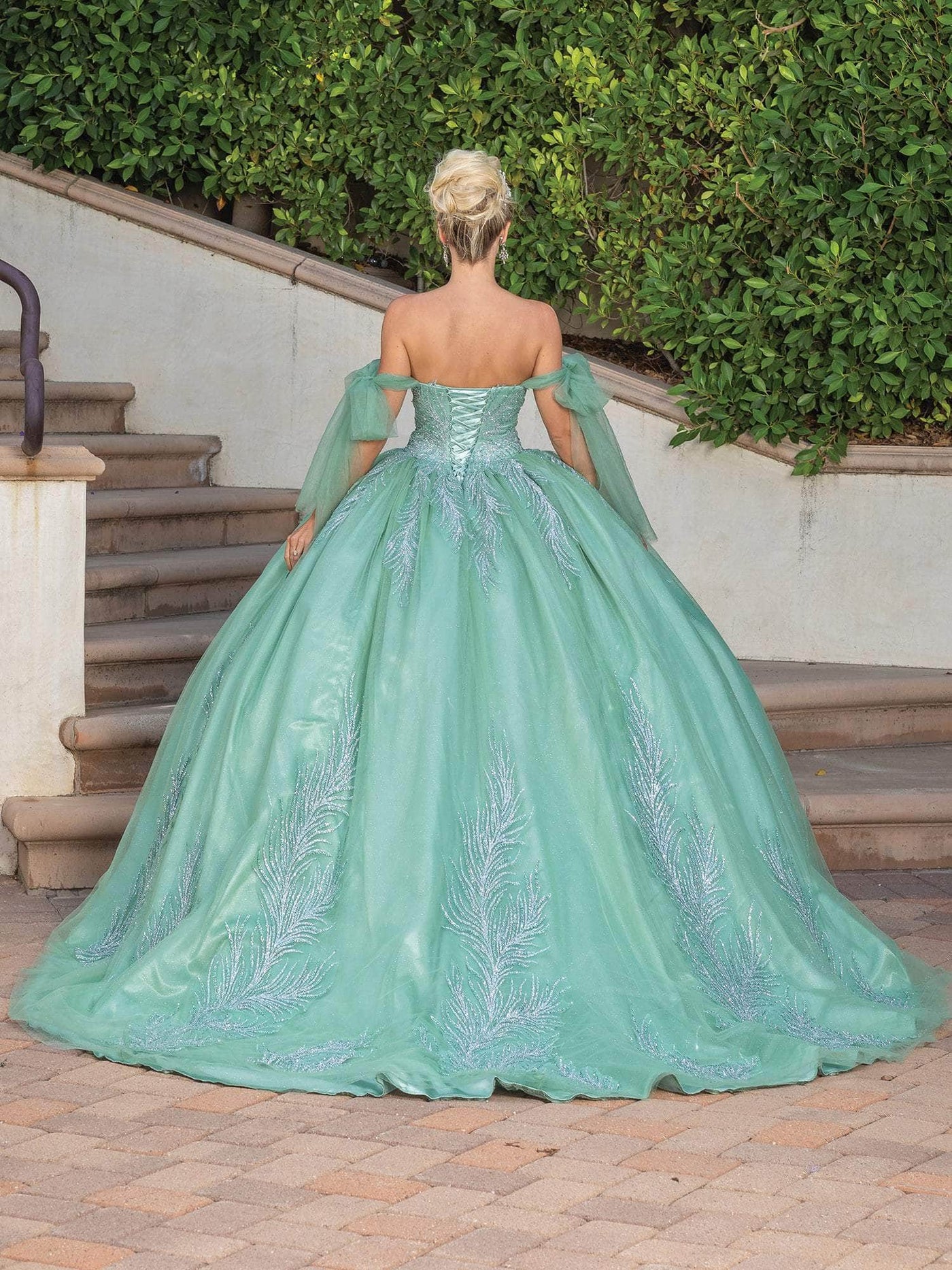 Dancing Queen 1793 - Fitted Off-Shoulder Bodice Ballgown Special Occasion Dress