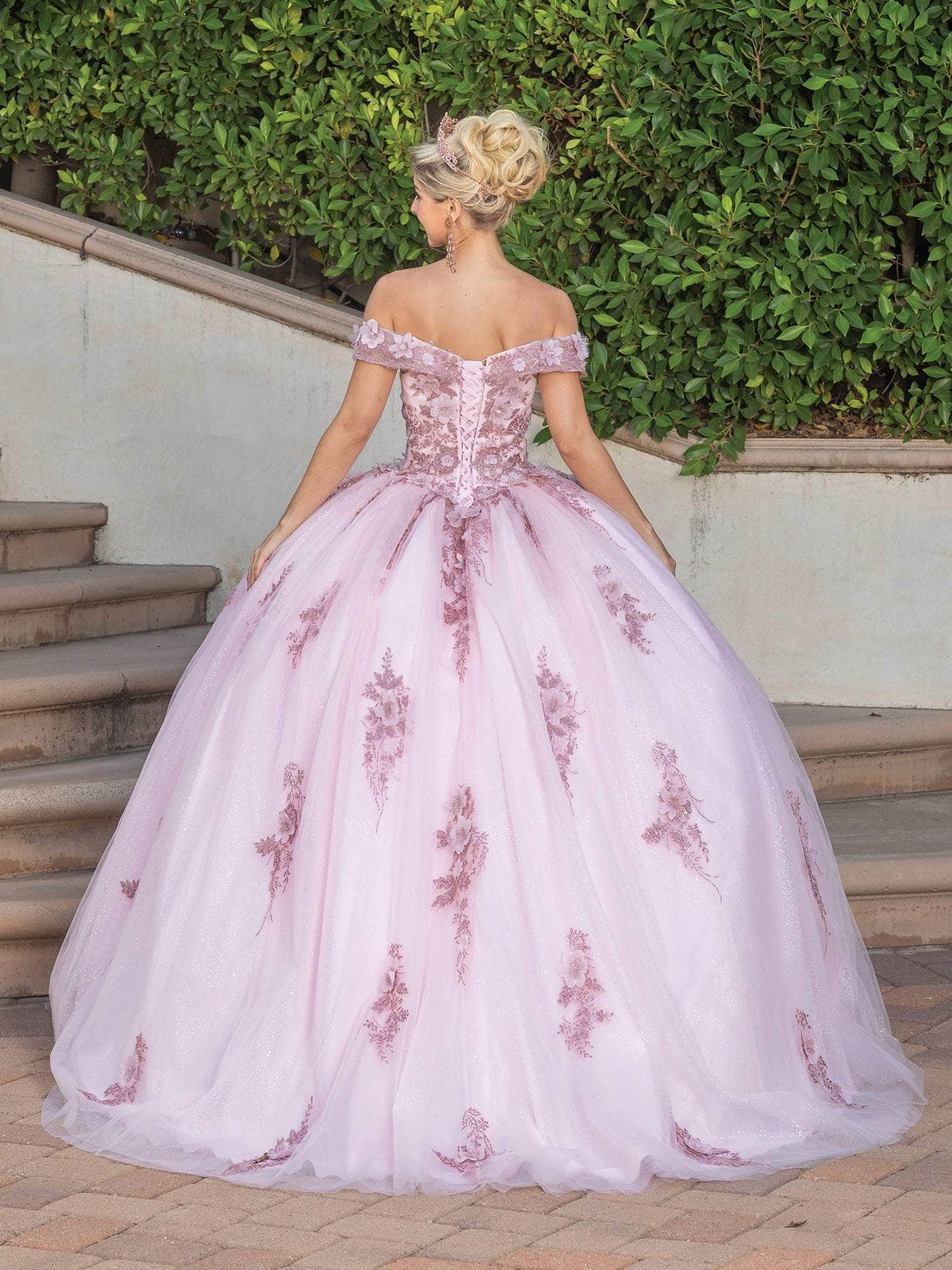 Dancing Queen 1797 - Sweetheart Floral Appliqued Ballgown Special Occasion Dress