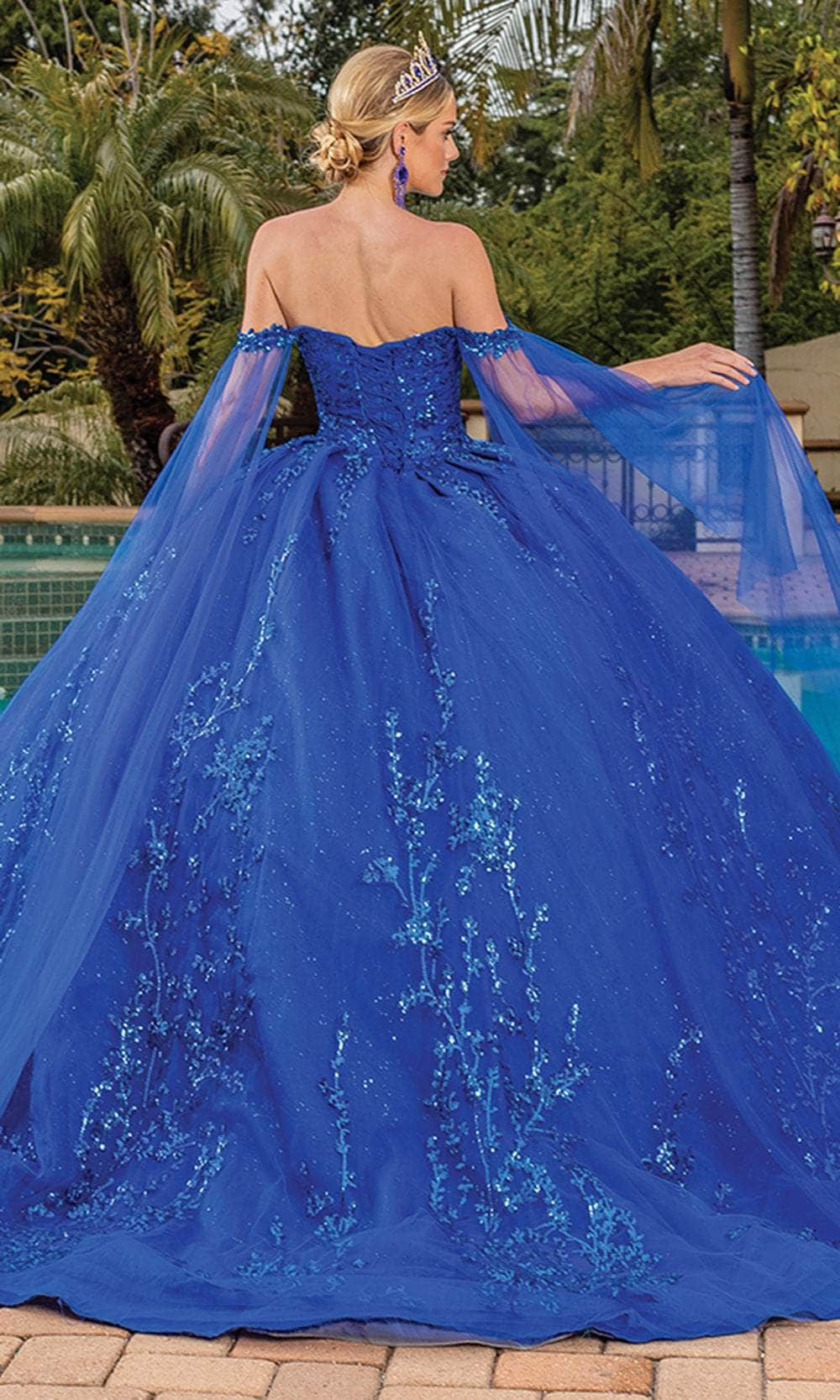 Dancing Queen 1822 - Long Cape Sweetheart Ballgown Special Occasion Dress