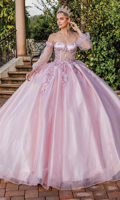 Dancing Queen 1824 - Illusion Bishop Sleeve Ballgown Special Occasion Dress