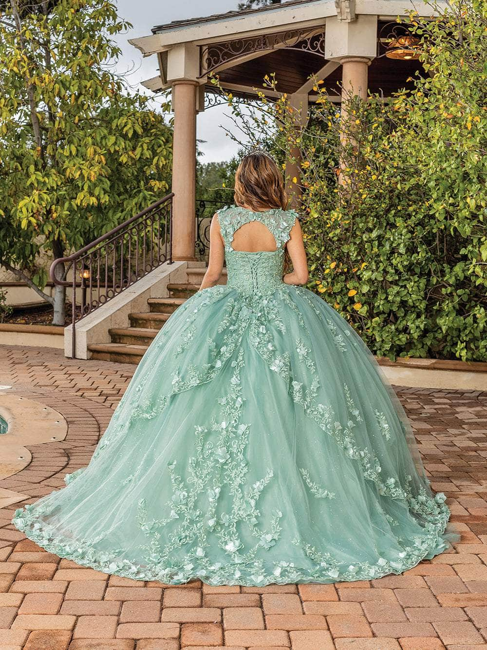 Dancing Queen 1831 - Cutout Back Embroidered Ballgown Special Occasion Dress