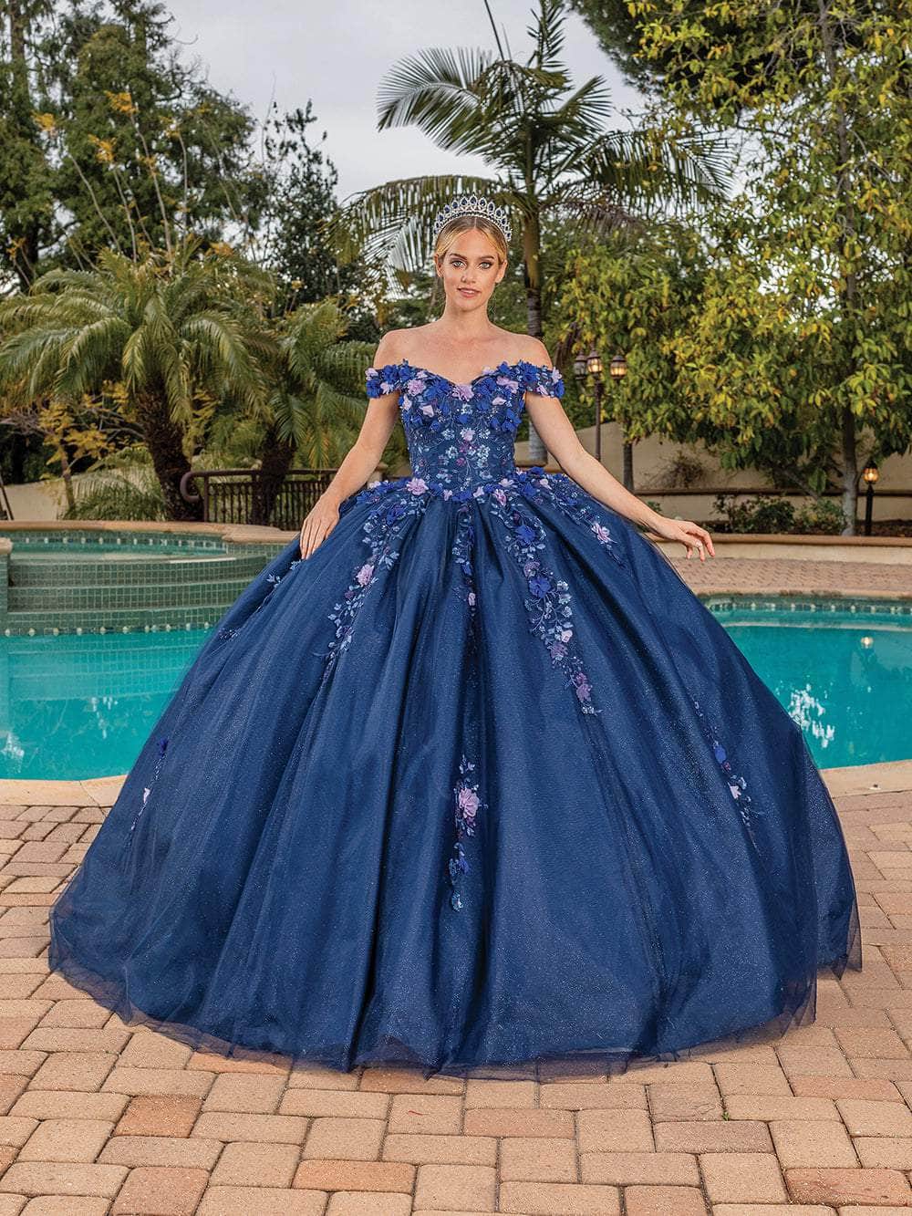 dancing queen blue dress Dancing Queen 1891 Long Quinceanera Dress Blush / 2XLarge