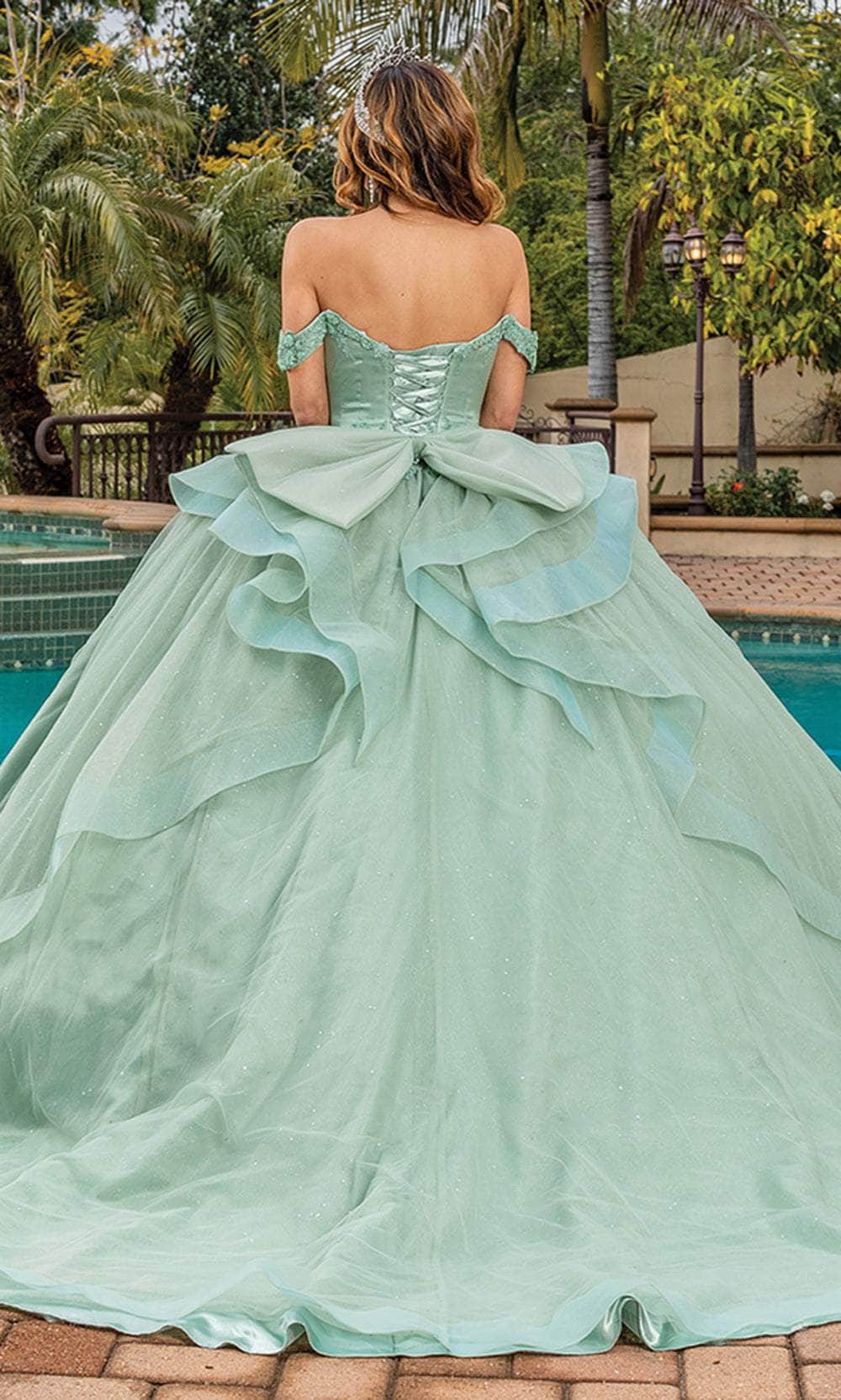 Dancing Queen 1833 Long Quinceanera Dress Sage / 2XLarge Dancing Queen 1833 Long Quinceanera Dress Sage / 2XLarge