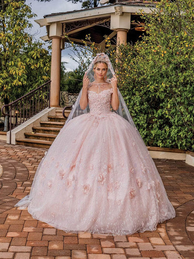 Dancing Queen 1842 - Off Shoulder Ballgown With Cape Special Occasion Dress