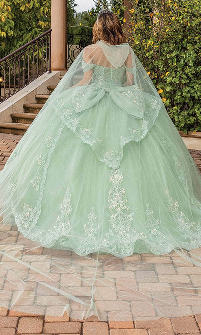 Dancing Queen 1843 - Embroidered Ballgown with Cape Special Occasion Dress