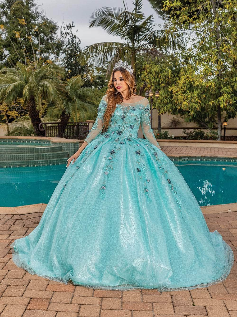 Dancing Queen 1847 - Illusion Bateau Beaded Ballgown Special Occasion Dress