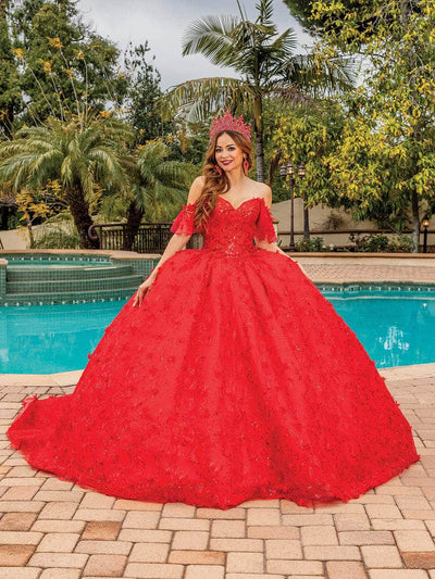 Dancing Queen 1849 - Glittered Off Shoulder Ballgown Special Occasion Dress