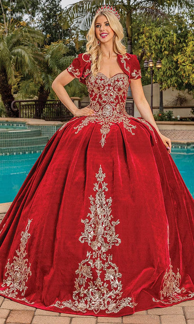Dancing Queen 1851 - Metallic Applique Ballgown Special Occasion Dress