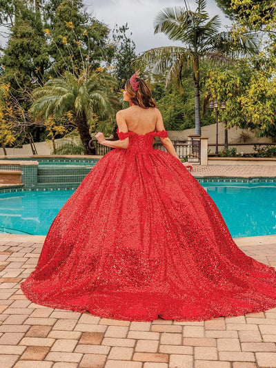 Dancing Queen 1854 - Sequin Off Shoulder Ballgown Special Occasion Dress