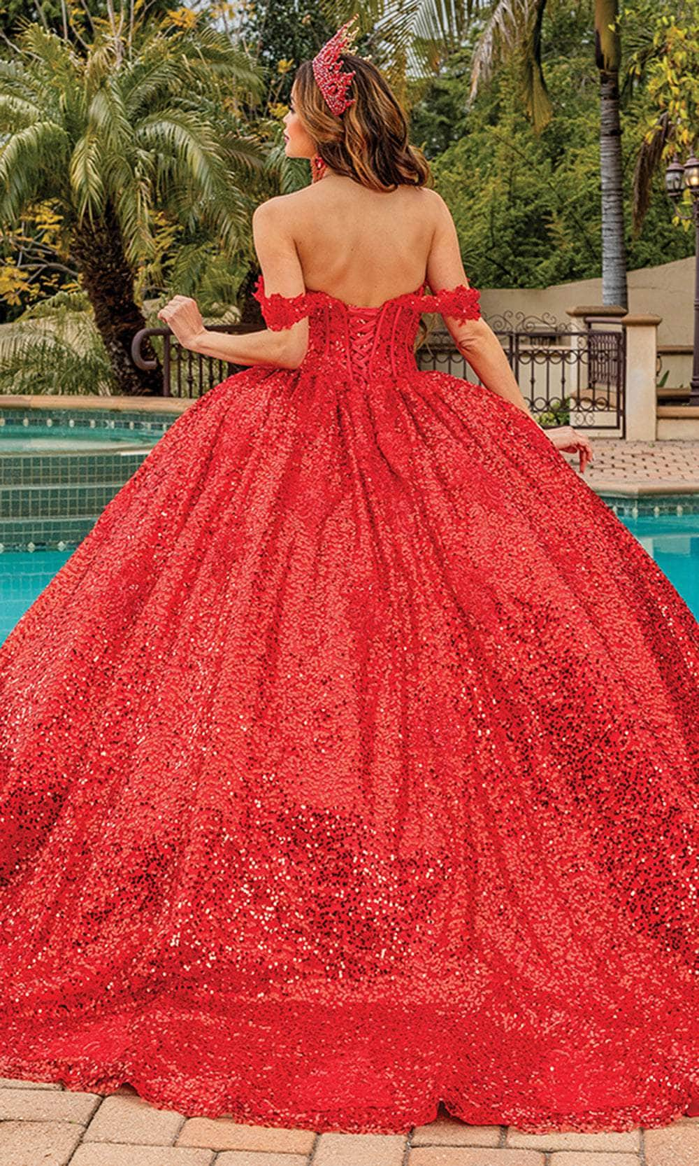 Dancing Queen 1854 - Sequin Off Shoulder Ballgown Special Occasion Dress