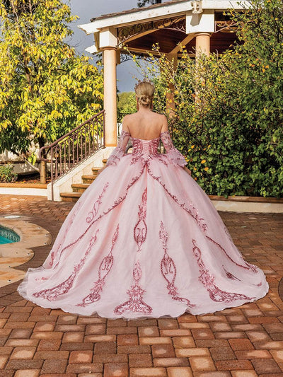 Dancing Queen 1861 - Embroidered Off Shoulder Ballgown Special Occasion Dress