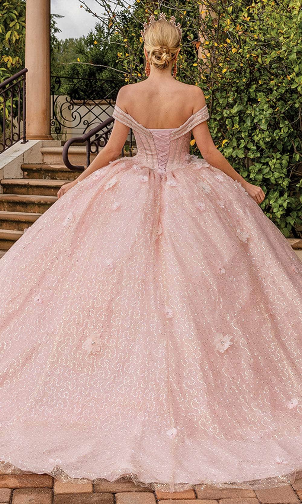 Dancing Queen 1868 Long Quinceanera Dress Rose Gold / 3XLarge Dancing Queen 1868 Long Quinceanera Dress Rose Gold / 3XLarge