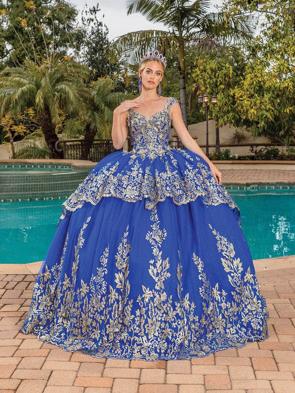 Design Royal Blue And Red Combination Dress Dancing Queen 1881 Long Quinceanera Dress Royal Blue/Gold Medium Design Royal Blue And Red Combination Dress Dancing Queen 1881 Long Quinceanera Dress Royal Blue/Gold Medium