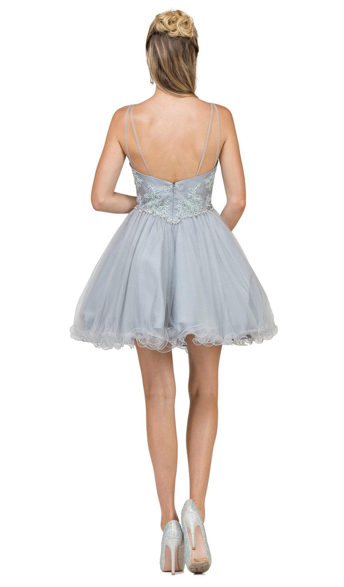 Dancing Queen - 2004 Beaded Floral Lace Tulle Cocktail Dress Special Occasion Dress