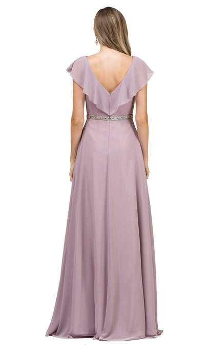 Dancing Queen - 2072 Butterfly Sleeve Wrap Evening Gown Special Occasion Dress