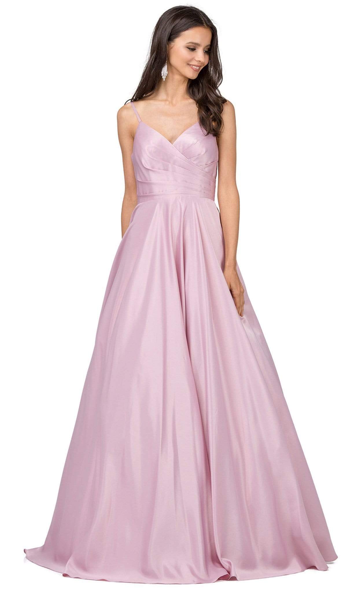Dancing Queen - 2339 Ruched Sweetheart Pleated Prom Gown Prom Dresses XS / Dusty Pink