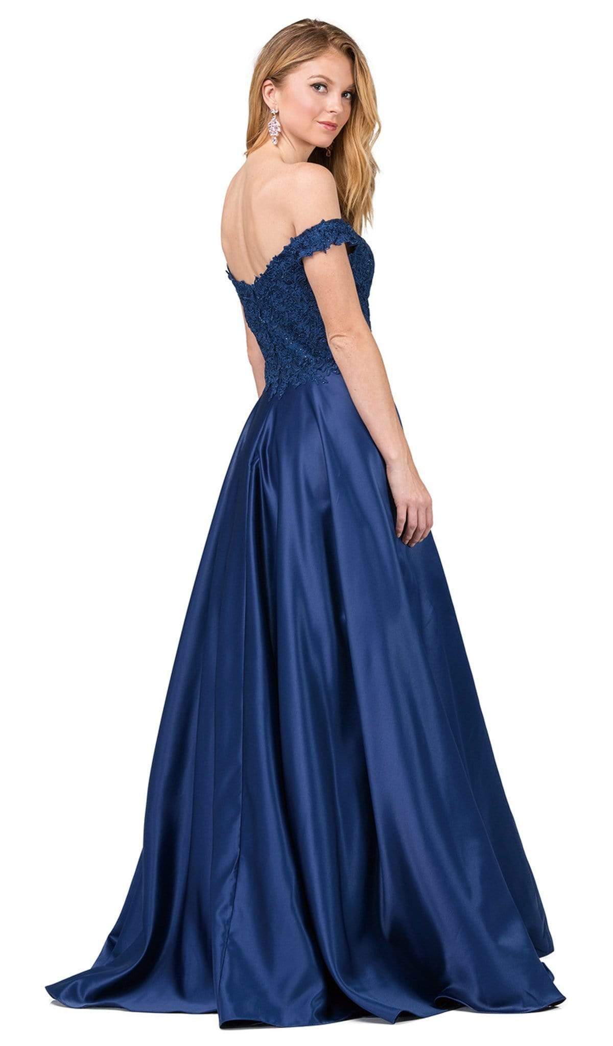 Dancing Queen - 2355 Embroidered Off Shoulder A-Line Prom Gown Special Occasion Dress