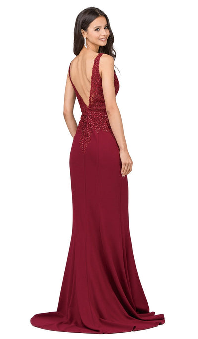 Dancing Queen - 2392 Beaded Fitted Prom Dress Prom Dresses