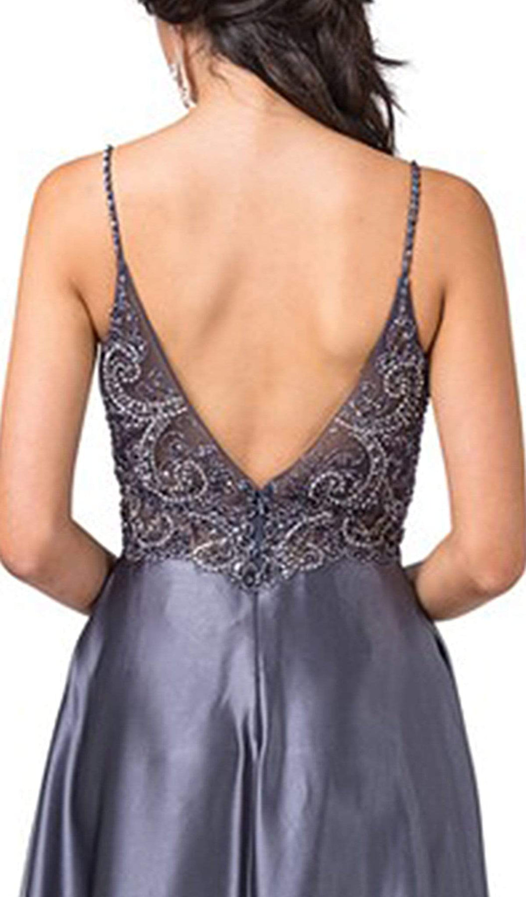 Dancing Queen - 2614 Embellished V-neck A-line Dress Special Occasion Dress