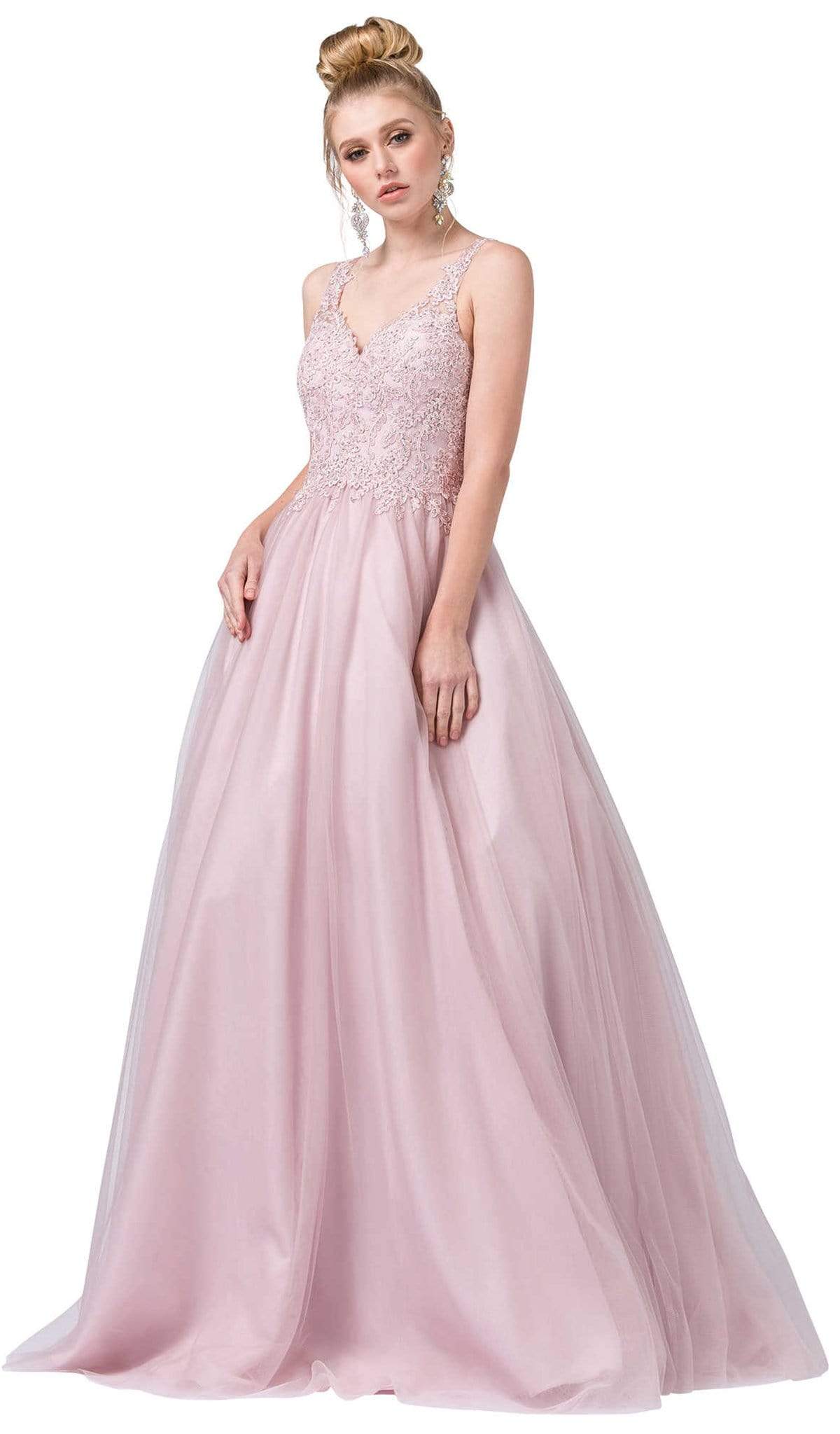 Dancing Queen - Appliqued Ballgown 2626 In Pink