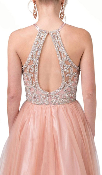 Dancing Queen - 2685 Beaded Halter Prom Gown Special Occasion Dress