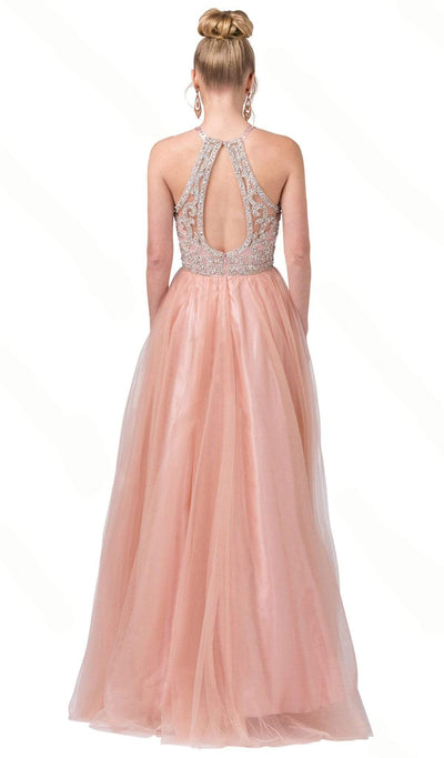 Dancing Queen - 2685 Beaded Halter Prom Gown Special Occasion Dress