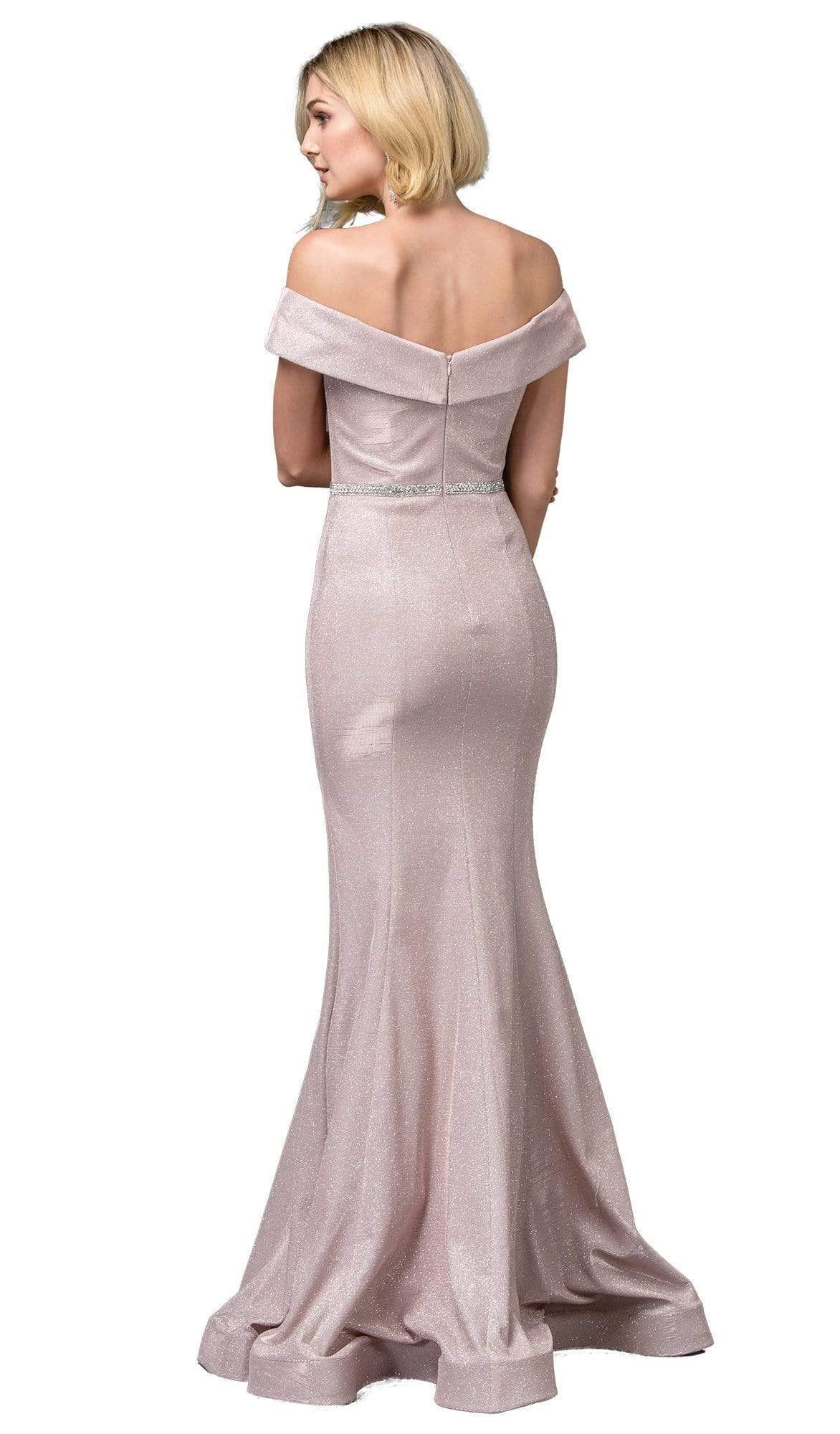 Dancing Queen - 2871 Plunging Off-Shoulder Trumpet Dress Mother of the Bride Dresses