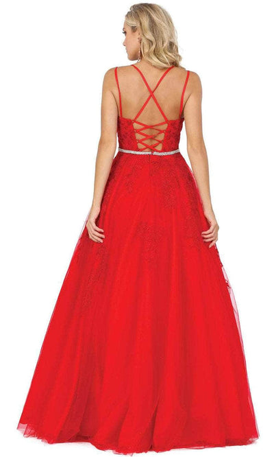 Dancing Queen 2942 - Embellished Sleeveless Straight Across Evening Dress Special Occasion Dress