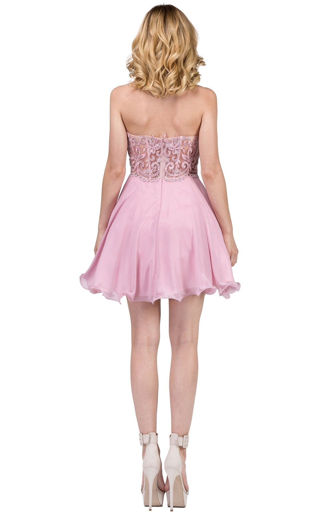 Dancing Queen - 3005SC Embellished Sweetheart A-Line Cocktail Dress