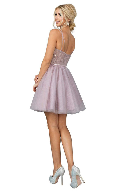 Dancing Queen - 3268 Glitter A-Line Cocktail Dress Homecoming Dresses