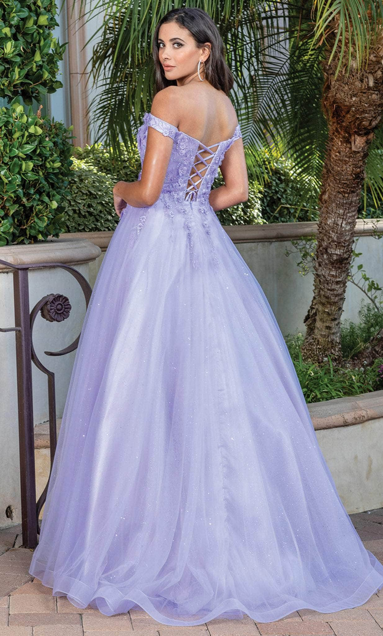 Dancing Queen 4316 - Off Shoulder Princess A-line Gown Long Dresses