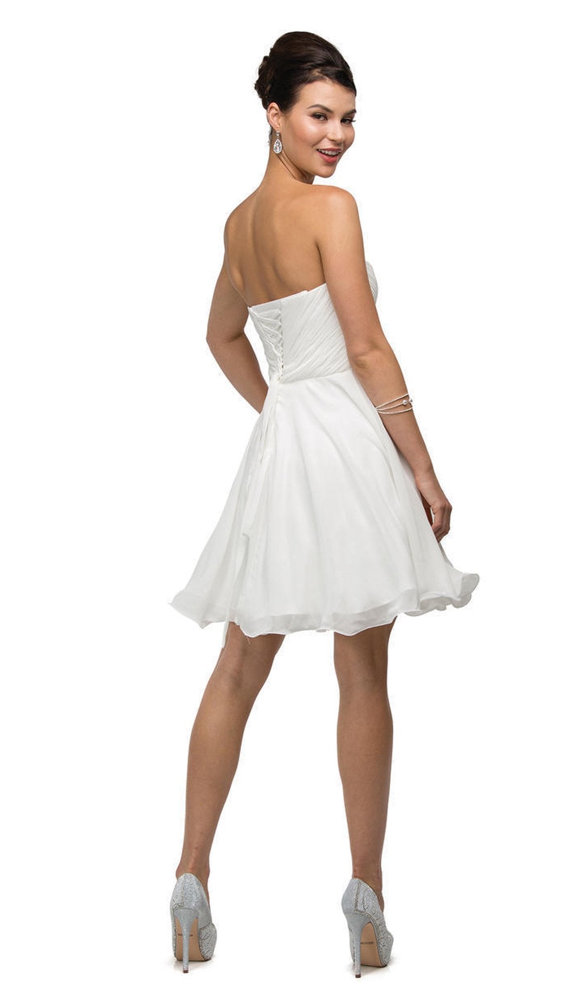 Dancing Queen - 9115 Surplice Sweetheart Bodice Chiffon Prom Dress Prom Dresses