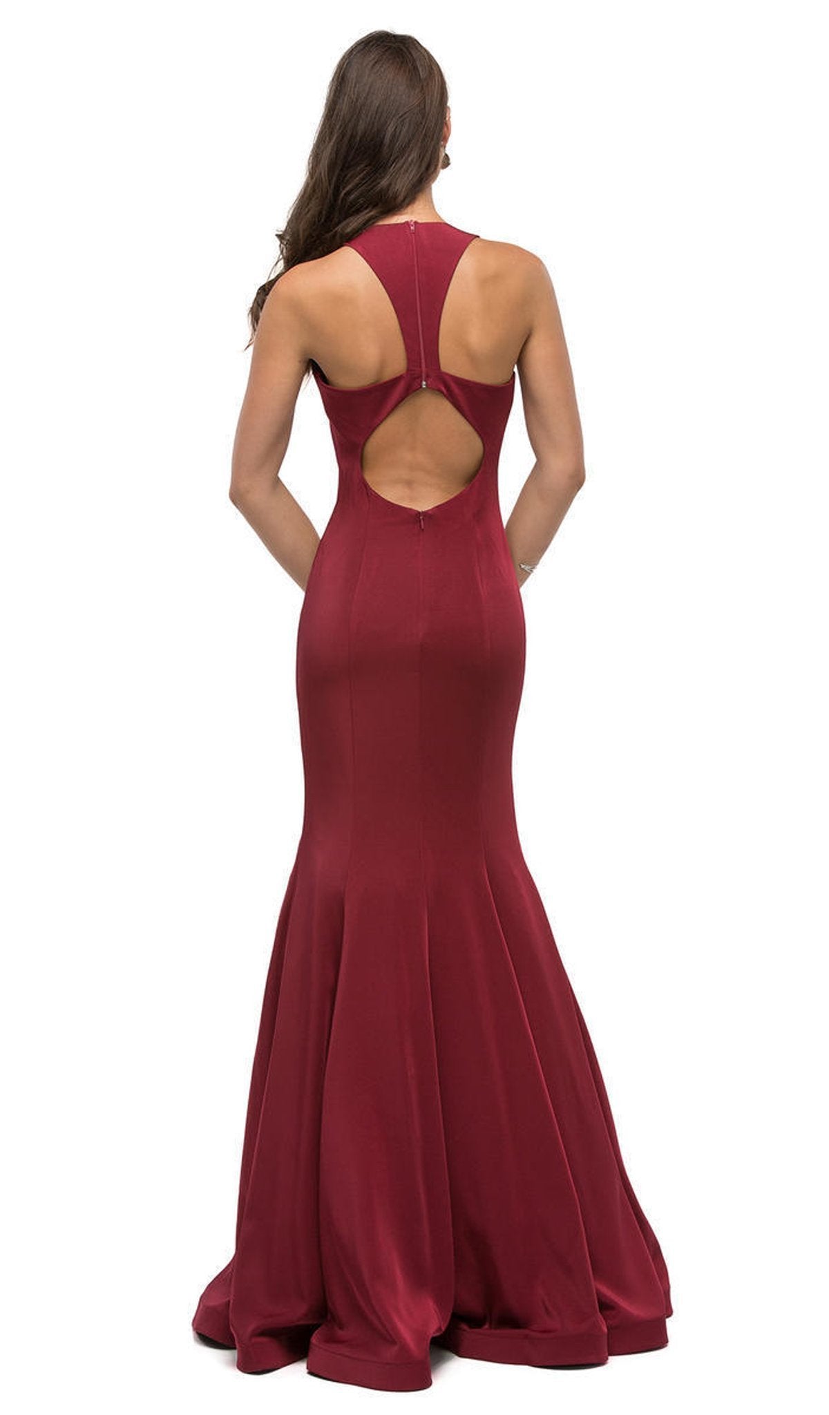 Dancing Queen - 9637 Magnificent V-Neck Racer Back Prom Dress Special Occasion Dress