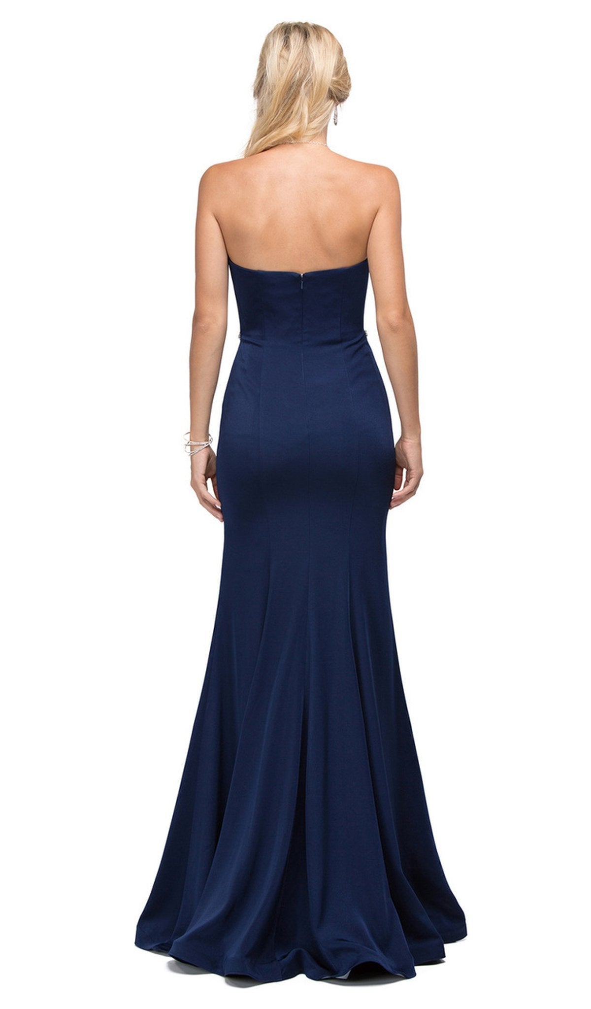 Dancing Queen - 9720 Strapless Sweetheart Beaded Jersey Prom Dress Special Occasion Dress