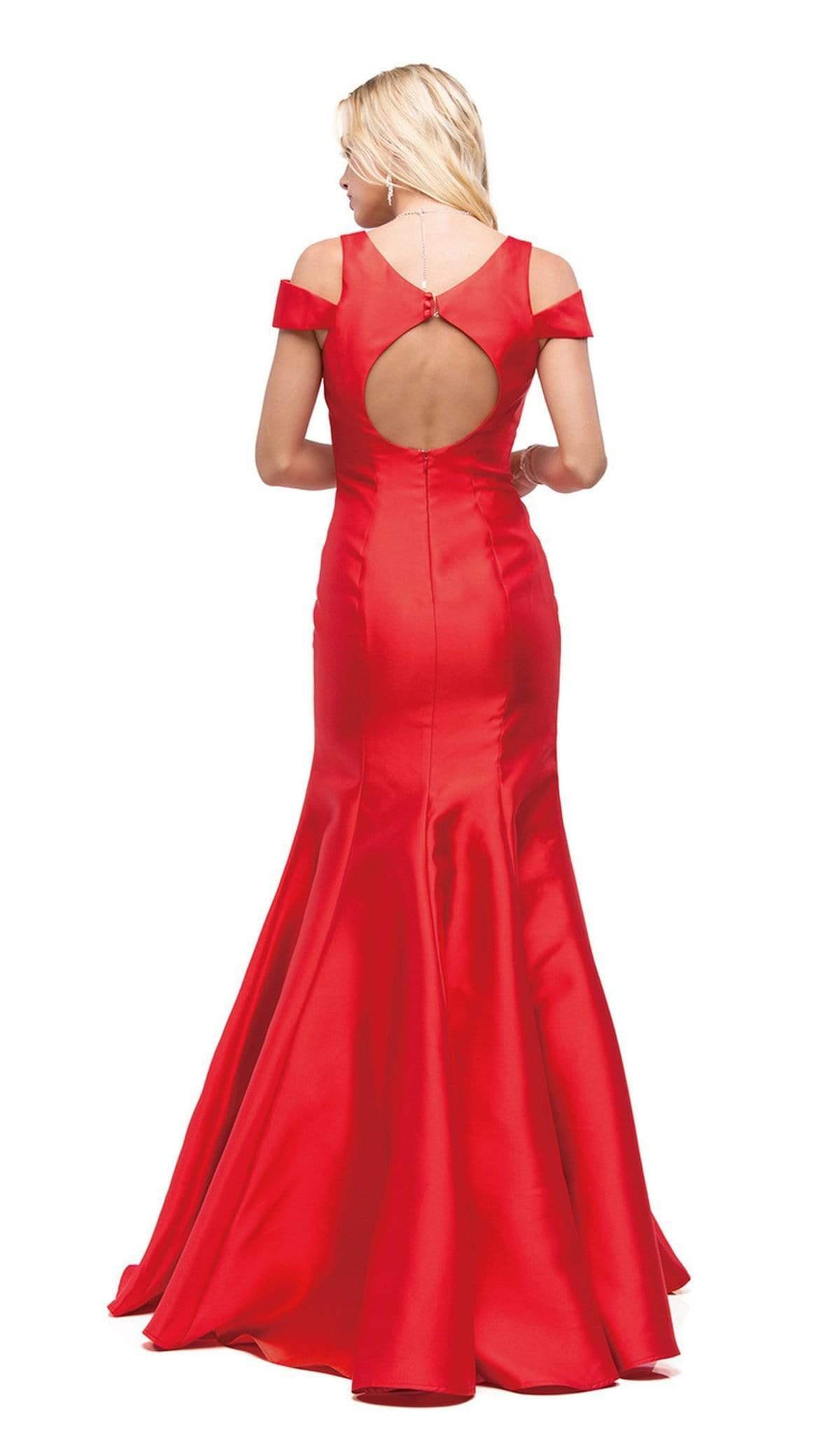 Dancing Queen - 9928 Cutaway Shoulder Trumpet Evening Gown Bridesmaid Dresses