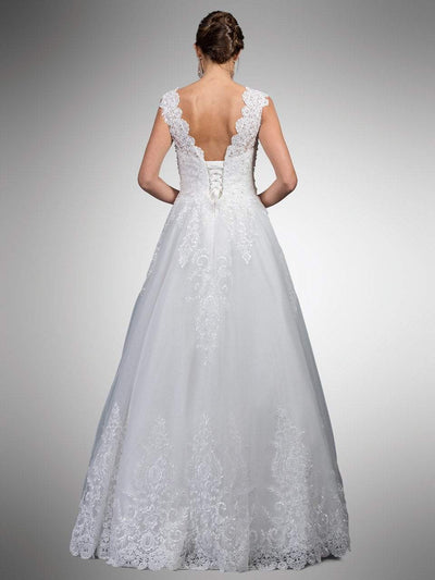 Dancing Queen Bridal - 25 Scalloped Embroidered Lace Corset Ballgown Bridal Dresses