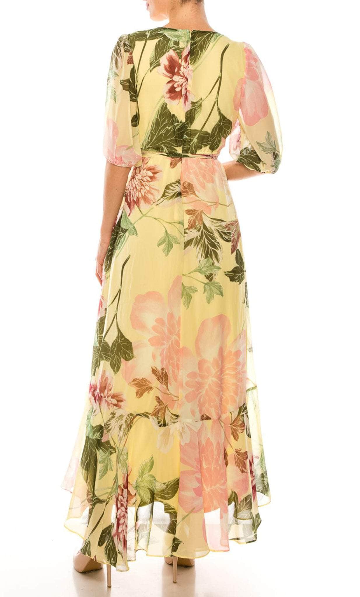 Danny & Nicole 91569MZ - Floral Printed Long Dress Special Occasion Dress