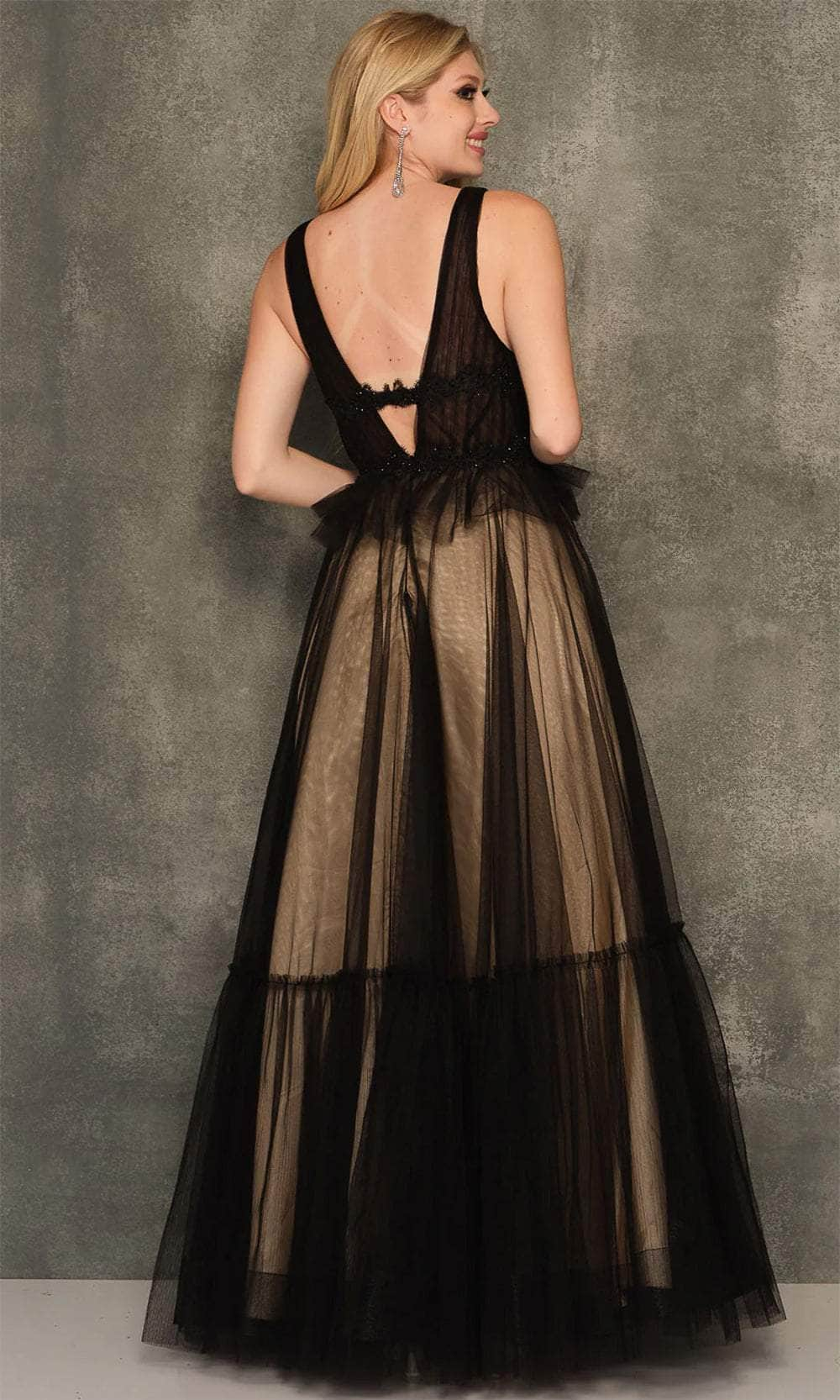 Dave & Johnny 11026 - Sleeveless Sheer Tulle Ballgown Special Occasion Dress