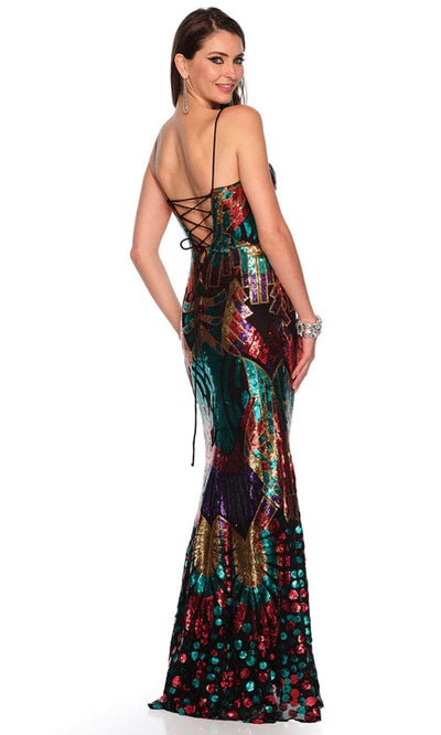 Dave & Johnny 11276 - Multicolor Sequin Prom Gown Special Occasion Dress