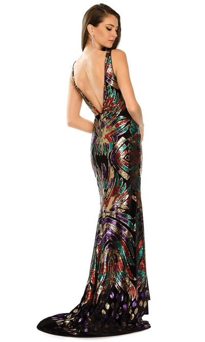 Dave & Johnny 11281 - Sleeveless V-Neck Gown Special Occasion Dress