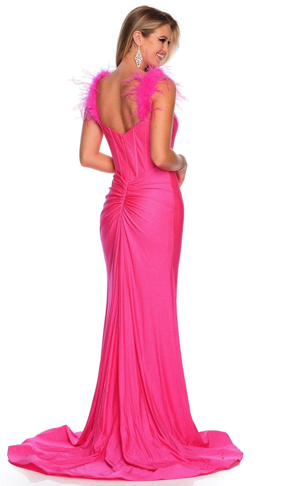 Dave & Johnny 11392 - Sleeveless Feather Strap Gown Special Occasion Dress