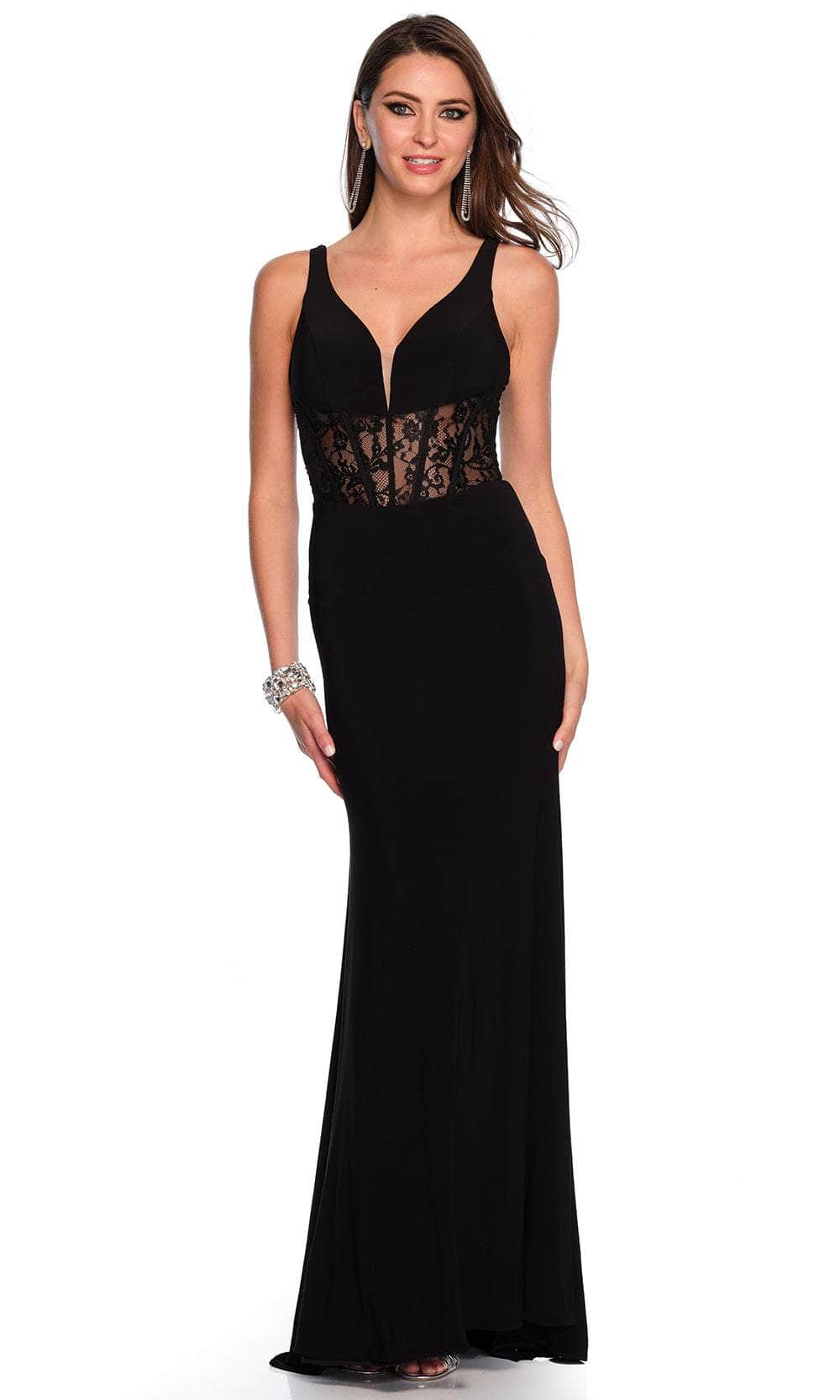 Dave & Johnny 11450 - V-Neck Corset Gown Special Occasion Dress