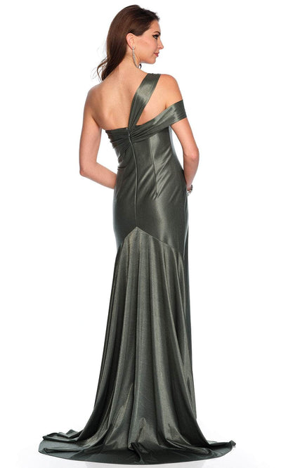Dave & Johnny 11486 - Straight-Across Ruched Detail Gown Special Occasion Dress